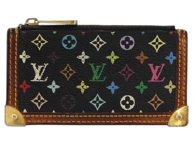 LOUIS VUITTON Monograma Multicolor Pochette Cles Bolsa Negra M13664 Auth 176954 Negro - vista 13