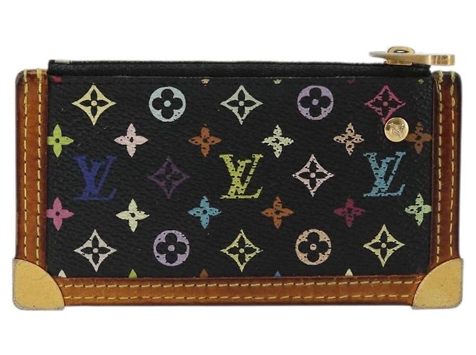 LOUIS VUITTON Monograma Multicolor Pochette Cles Bolsa Negra M13664 Auth 176954 Negro - vista 2