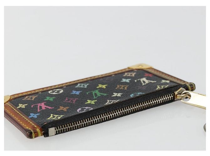 LOUIS VUITTON Monograma Multicolor Pochette Cles Bolsa Negra M13664 Auth 176954 Negro - vista 5