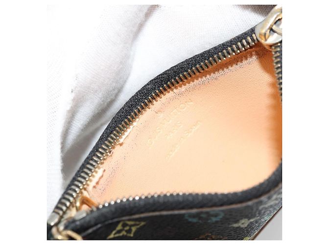 LOUIS VUITTON Monograma Multicolor Pochette Cles Bolsa Negra M13664 Auth 176954 Negro - vista 9