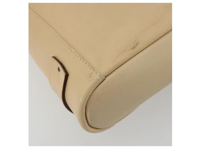 Borsa a Spalla in Pelle Beige Argento GUCCI 91761 Auth 176780 - vista 17