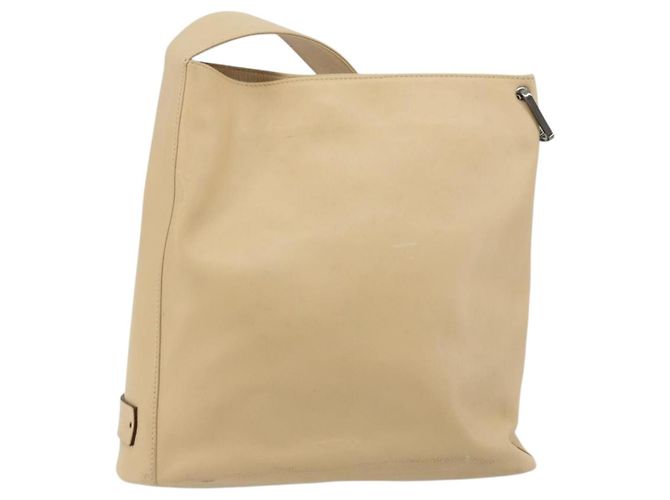 Borsa a Spalla in Pelle Beige Argento GUCCI 91761 Auth 176780 - vista 2