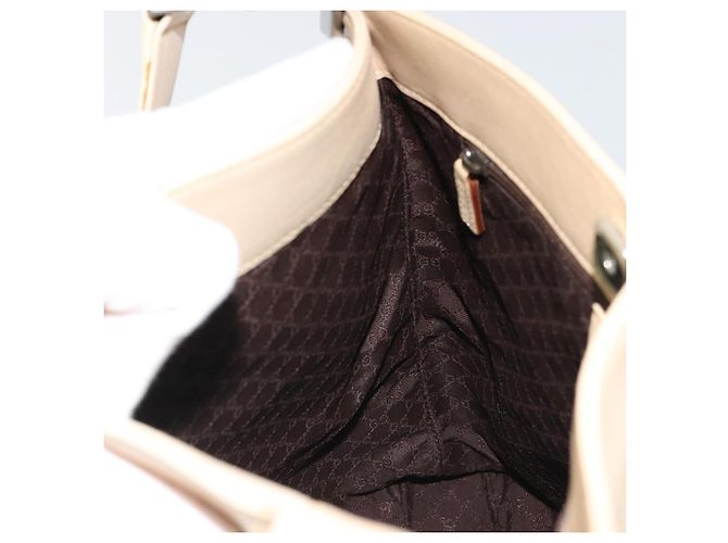 Borsa a Spalla in Pelle Beige Argento GUCCI 91761 Auth 176780 - vista 21