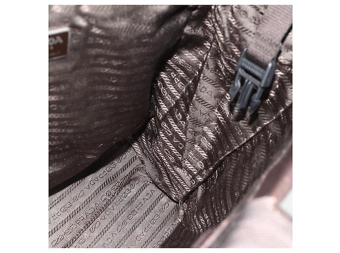 Borsa Tote PRADA in nylon khaki argento autentica bs34763 Cachi - vista 17