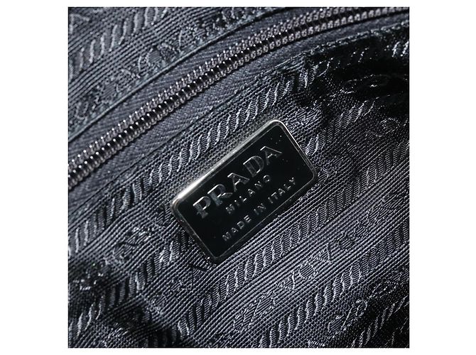Borsa Tote PRADA in nylon verde argento Auth ep14041 - vista 20