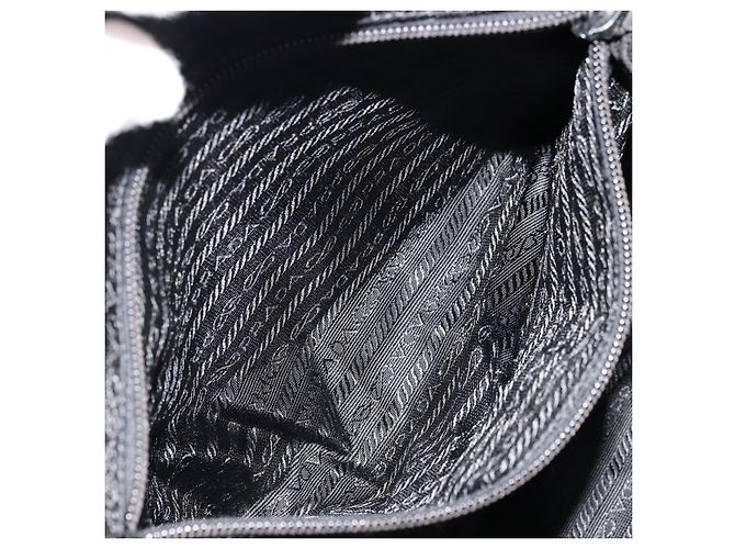 Borsa Tote PRADA in nylon verde argento Auth ep14041 - vista 24