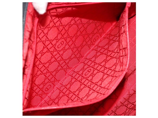 Christian Dior Borsa Lady Dior Canage in nylon nero e oro Auth ep14110 D'oro - vista 22