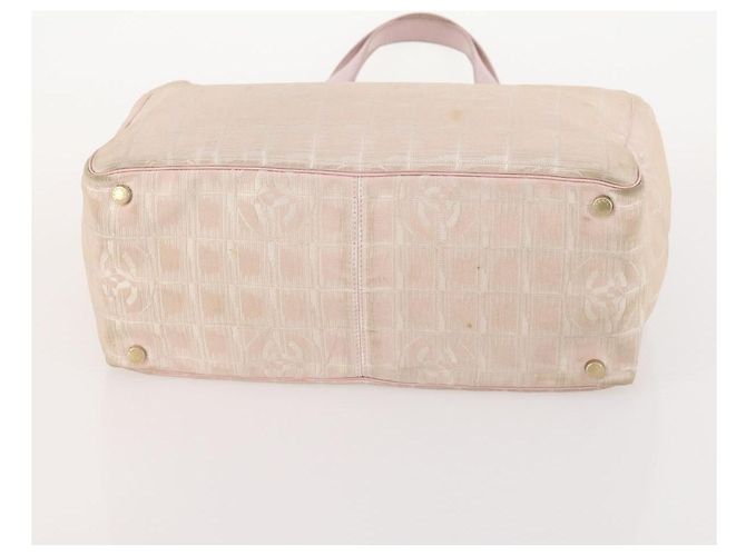 CHANEL Nuova Borsa Tote da Viaggio in Nylon 2 Set Rosa Beige CC Auth ti3896 - vista 15