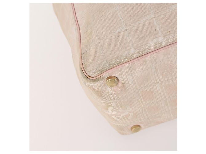 CHANEL Nuova Borsa Tote da Viaggio in Nylon 2 Set Rosa Beige CC Auth ti3896 - vista 16