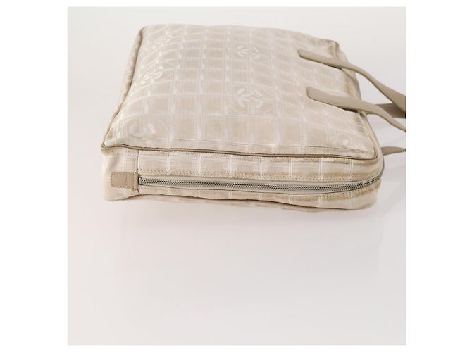 CHANEL Nuova Borsa Tote da Viaggio in Nylon 2 Set Rosa Beige CC Auth ti3896 - vista 4
