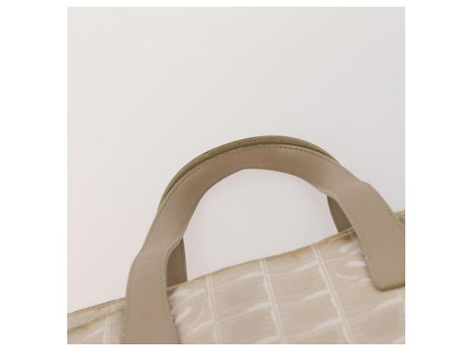 CHANEL Nuova Borsa Tote da Viaggio in Nylon 2 Set Rosa Beige CC Auth ti3896 - vista 6