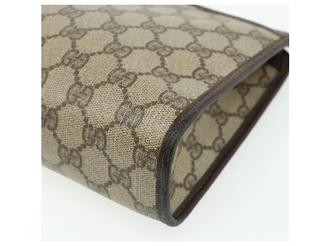 GUCCI GG Supreme Clutch Bag PVC Beige Oro 97 01 037 Auth bs34706 D'oro - vista 15
