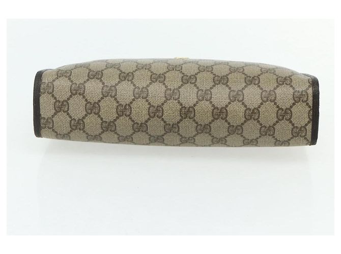 GUCCI GG Supreme Clutch Bag PVC Beige Oro 97 01 037 Auth bs34706 D'oro - vista 6