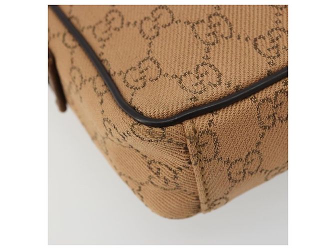 Borsa a Spalla GG Canvas Gucci Beige Argento 101680 Auth bs34651 - vista 14