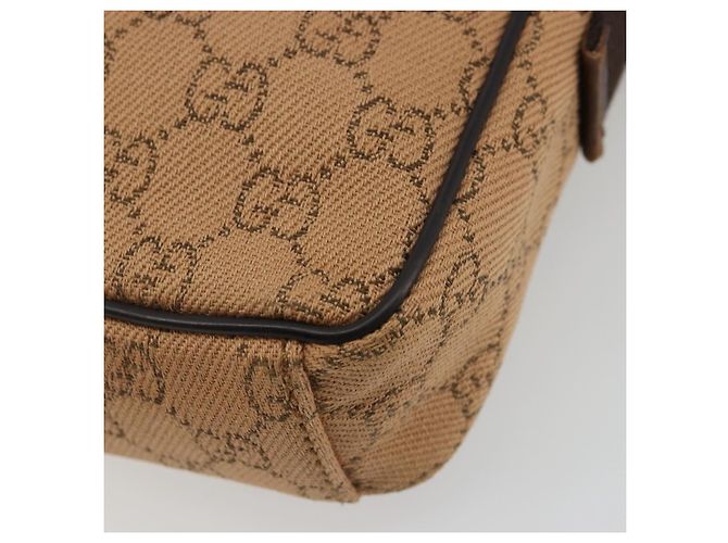 Borsa a Spalla GG Canvas Gucci Beige Argento 101680 Auth bs34651 - vista 15