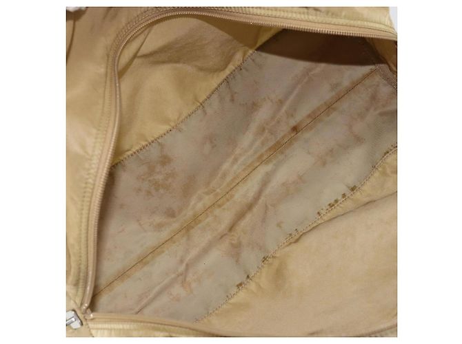 Borsa Boston PRADA in nylon argento beige Auth 176900 - vista 11