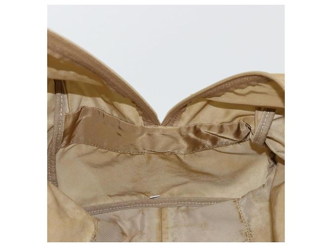 Borsa Boston PRADA in nylon argento beige Auth 176900 - vista 21