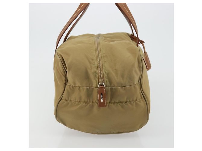 Borsa Boston PRADA in nylon argento beige Auth 176900 - vista 4