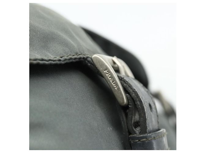 PRADA Backpack Nylon Gray Silver Auth bs34650 Brown Silvery - view 10