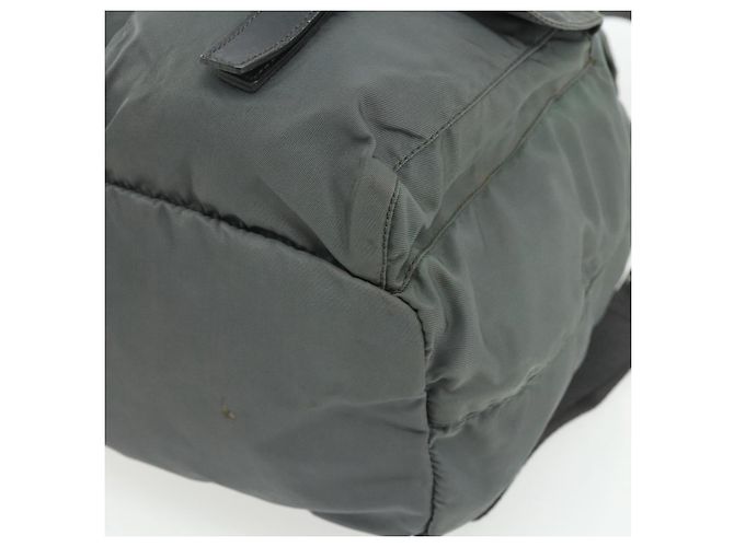 PRADA Backpack Nylon Gray Silver Auth bs34650 Brown Silvery - view 15