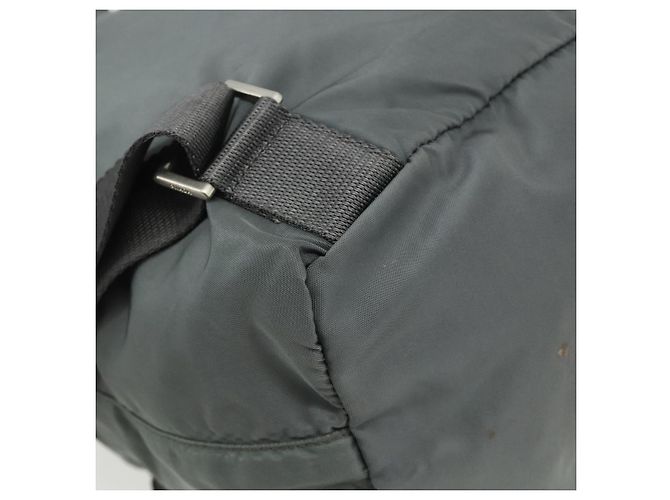 PRADA Backpack Nylon Gray Silver Auth bs34650 Brown Silvery - view 18