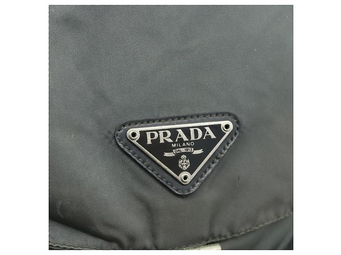 PRADA Backpack Nylon Gray Silver Auth bs34650 Brown Silvery - view 20