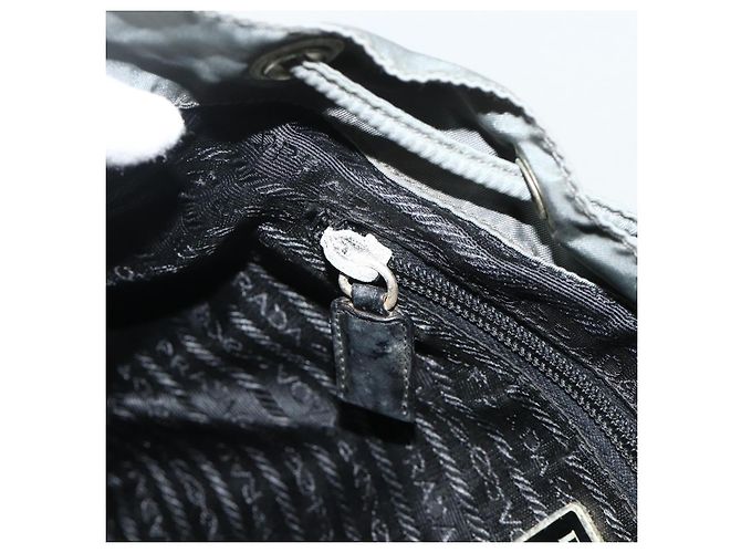 PRADA Backpack Nylon Gray Silver Auth bs34650 Brown Silvery - view 24