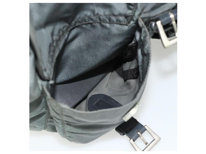 PRADA Backpack Nylon Gray Silver Auth bs34650 Brown Silvery - view 26