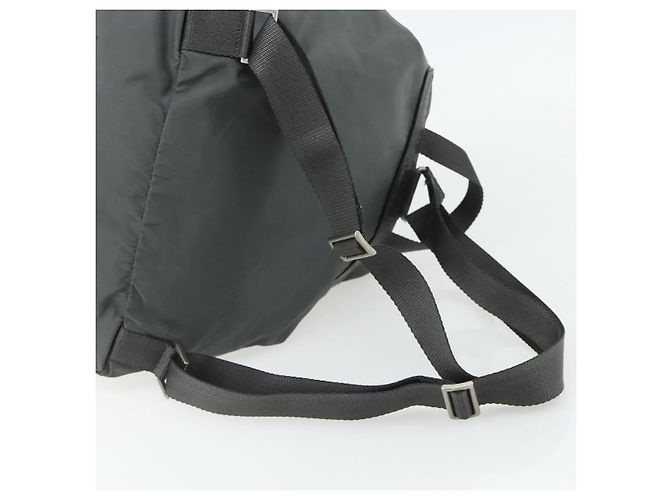 PRADA Backpack Nylon Gray Silver Auth bs34650 Brown Silvery - view 8