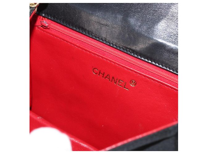 CHANEL Borsa a Spalla Matelassé con Catena Nylon Nero Oro CC Auth 176872 D'oro - vista 17