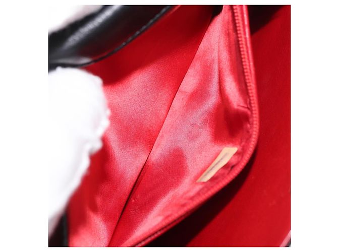 CHANEL Borsa a Spalla Matelassé con Catena Nylon Nero Oro CC Auth 176872 D'oro - vista 21