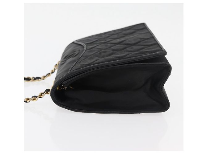 CHANEL Borsa a Spalla Matelassé con Catena Nylon Nero Oro CC Auth 176872 D'oro - vista 4