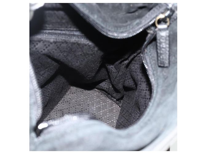 Borsa a mano GUCCI Bamboo Suede 2 vie Nero Oro 002 2122 0506 Auth ep14234 D'oro - vista 20