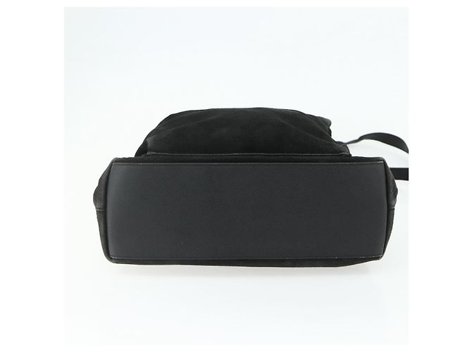 Borsa a mano GUCCI Bamboo Suede 2 vie Nero Oro 002 2122 0506 Auth ep14234 D'oro - vista 5