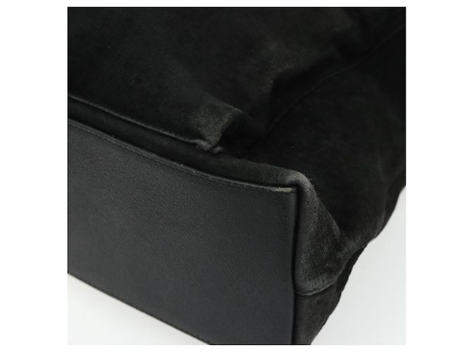 Borsa a mano GUCCI Bamboo Suede 2 vie Nero Oro 002 2122 0506 Auth ep14234 D'oro - vista 9