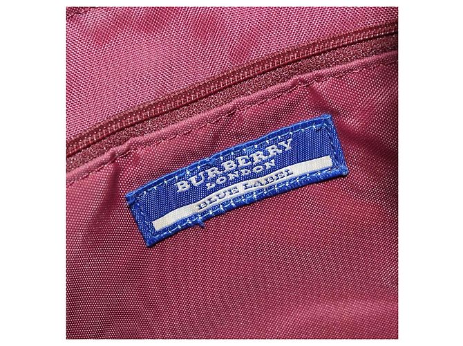 Borsa a mano Burberry Nova Check Blue Label in nylon rosso argento autentica bs34679 - vista 11
