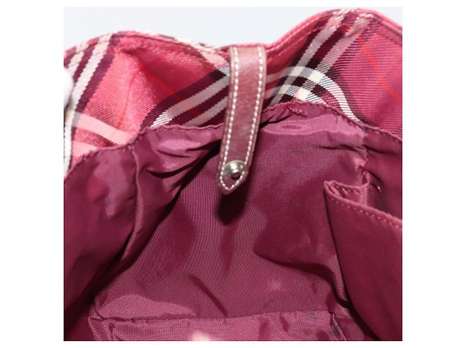 Borsa a mano Burberry Nova Check Blue Label in nylon rosso argento autentica bs34679 - vista 18
