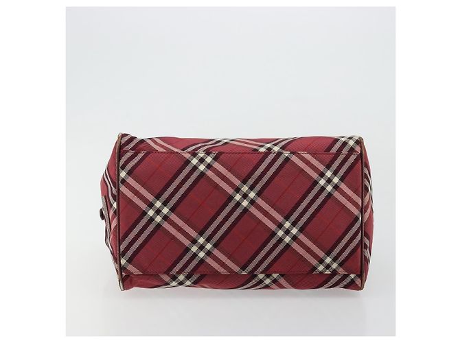 Borsa a mano Burberry Nova Check Blue Label in nylon rosso argento autentica bs34679 - vista 5