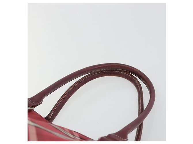 Borsa a mano Burberry Nova Check Blue Label in nylon rosso argento autentica bs34679 - vista 8