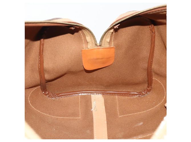 Céline Borsa Boston in tela Macadam CELINE in pelle PVC marrone oro Auth BAZ495 D'oro - vista 20