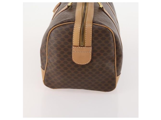 Céline Borsa Boston in tela Macadam CELINE in pelle PVC marrone oro Auth BAZ495 D'oro - vista 3