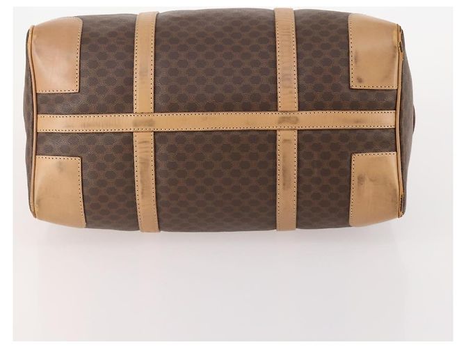 Céline Borsa Boston in tela Macadam CELINE in pelle PVC marrone oro Auth BAZ495 D'oro - vista 5