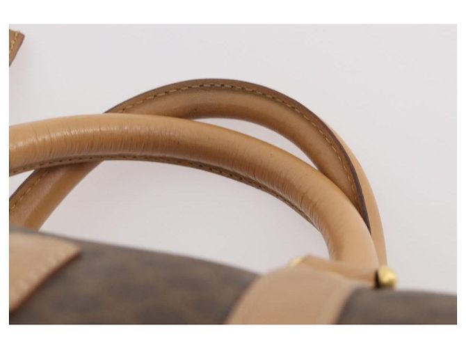 Céline Borsa Boston in tela Macadam CELINE in pelle PVC marrone oro Auth BAZ495 D'oro - vista 8