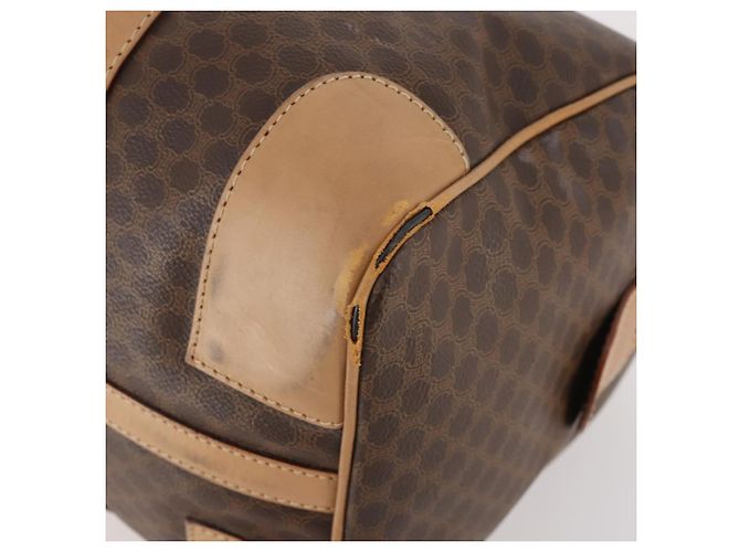 Céline Borsa Boston in tela Macadam CELINE in pelle PVC marrone oro Auth BAZ495 D'oro - vista 9