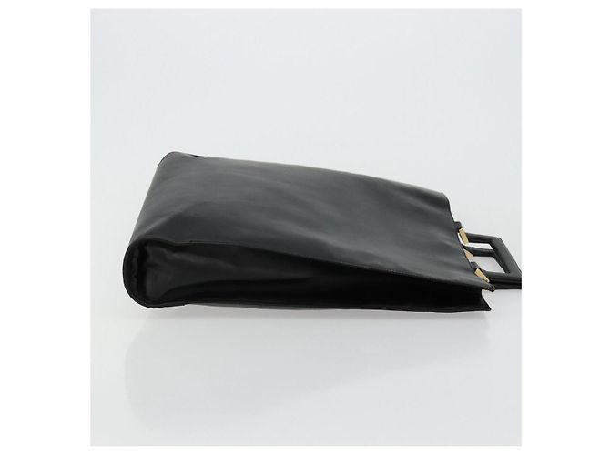 Borsa a mano in pelle nera e oro GUCCI Auth bs34709 Nero D'oro - vista 3