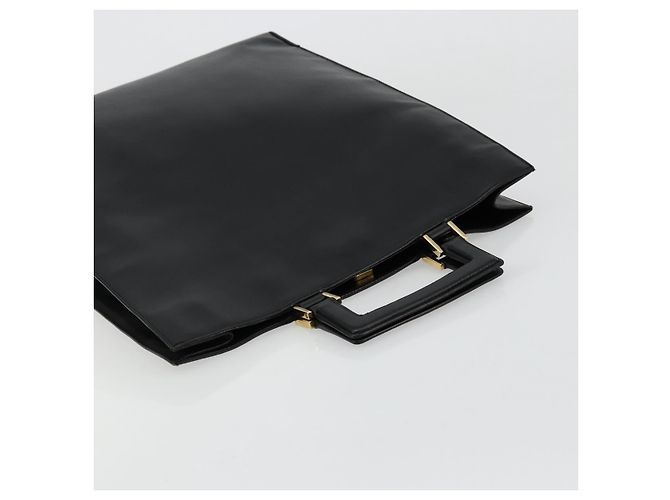 Borsa a mano in pelle nera e oro GUCCI Auth bs34709 Nero D'oro - vista 6