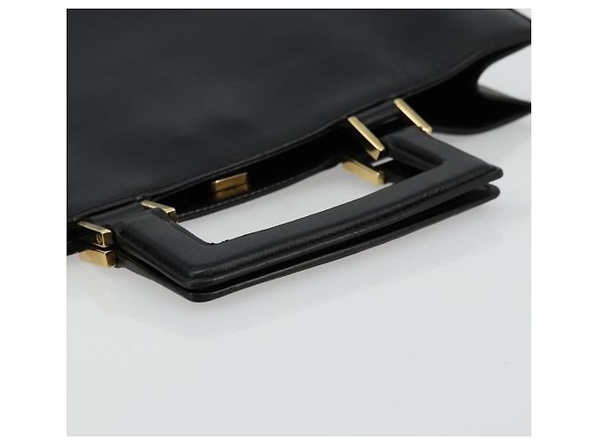 Borsa a mano in pelle nera e oro GUCCI Auth bs34709 Nero D'oro - vista 7