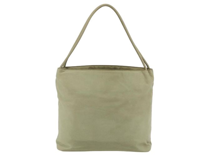 PRADA Handtasche aus Nylon Beige Silber Authentisch bs34678 - Ansicht 2