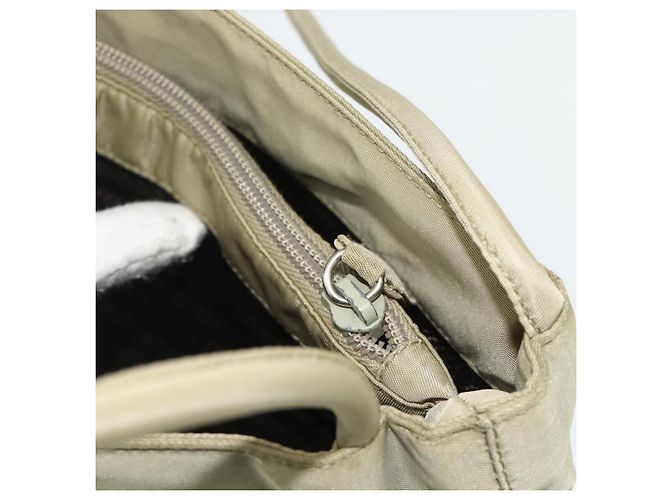 PRADA Handtasche aus Nylon Beige Silber Authentisch bs34678 - Ansicht 22