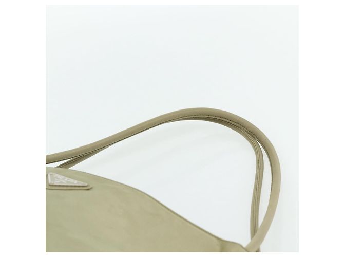 PRADA Handtasche aus Nylon Beige Silber Authentisch bs34678 - Ansicht 8